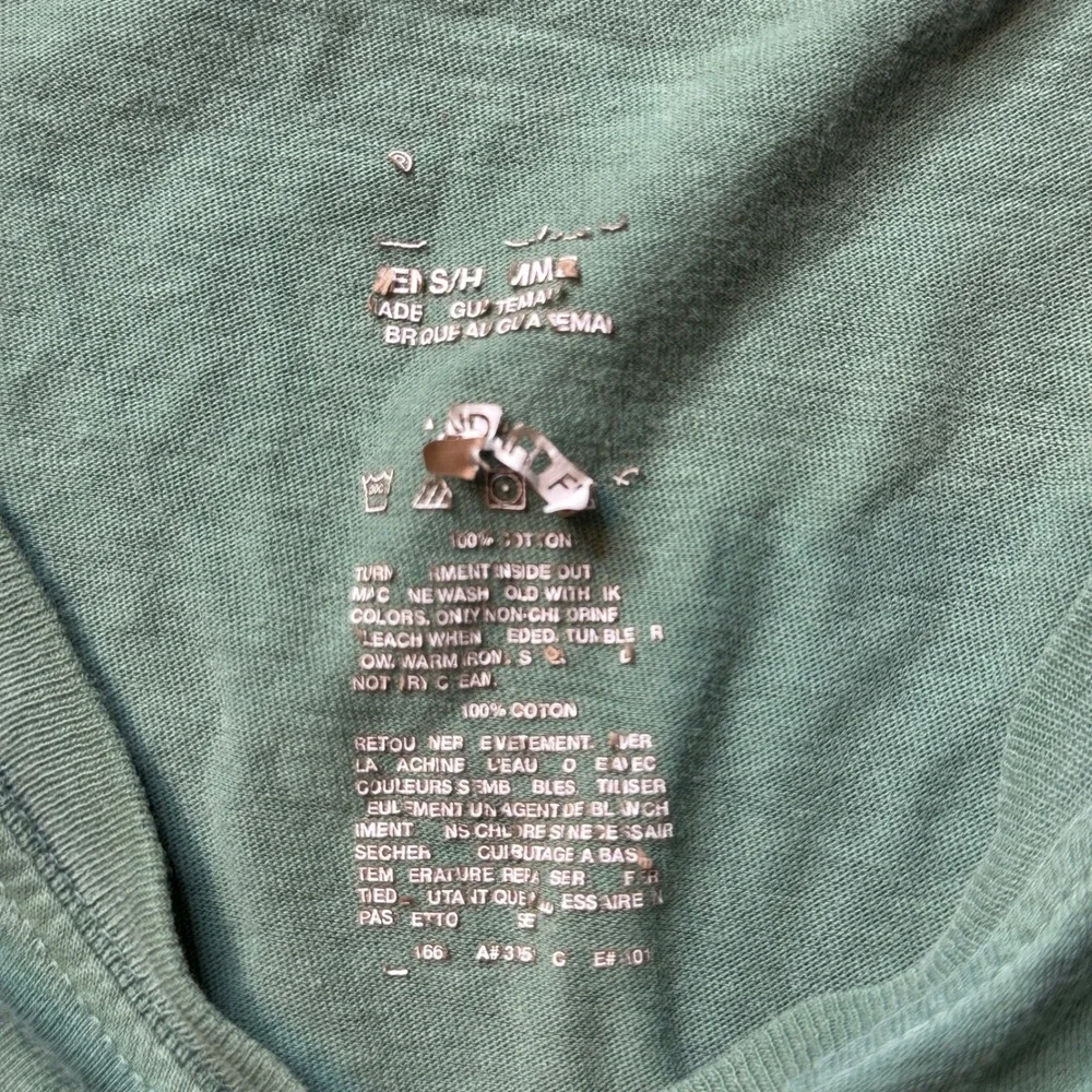 The North Face T-Shirt Mens M Green Long Sleeve Camo Logo NF0A3FQ8 Crewneck‎